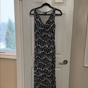 Tommy Bahama Black and White Abstract Maxi Dress